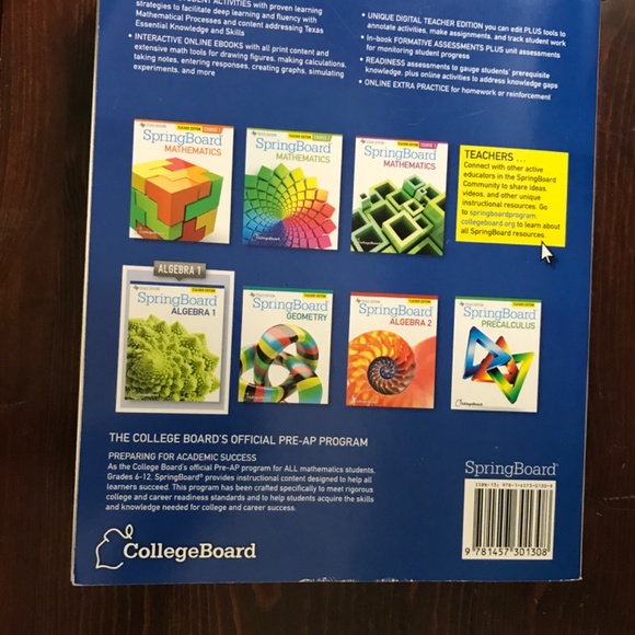 Texas Edition SpringBoard Algebra 1 Teacher Edition - Picture 3 of 3